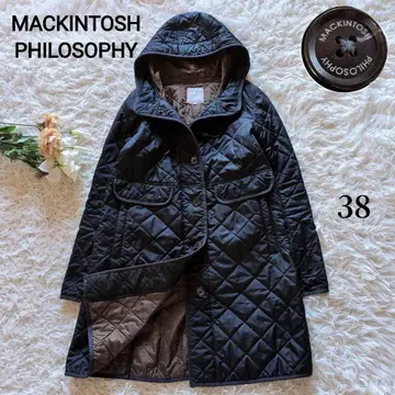 스테디셀러 매킨토시 철학 퀼팅 코트 소가죽 후드 코트