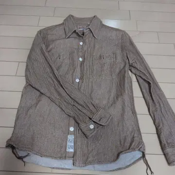 HUSTON 베이지 긴팔 셔츠 M