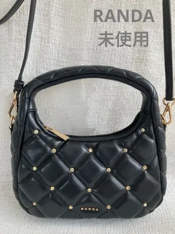 [ 미사용 ] RANDA 퀼팅 하프문 백