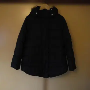 새상품급 GU 지유 리얼 다운 80% 후드 퍼 다운 자켓