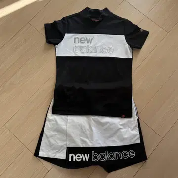 new balance 골프웨어 세트 블랙 화이트