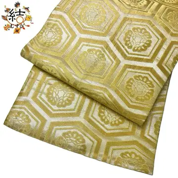 MO-3338 나고야 오비 꽃 거북이 등껍질 무늬 골드 컬러