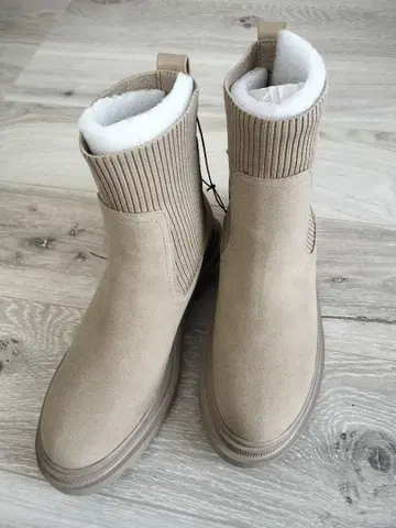 GU 리브 니트 삭스 부츠 M 베이지