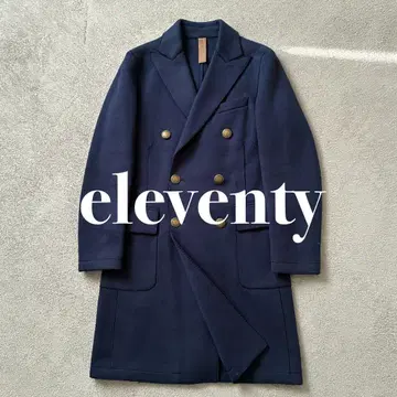 eleventy 더블 체스터 코트 골드 버튼 이탈리아제 46
