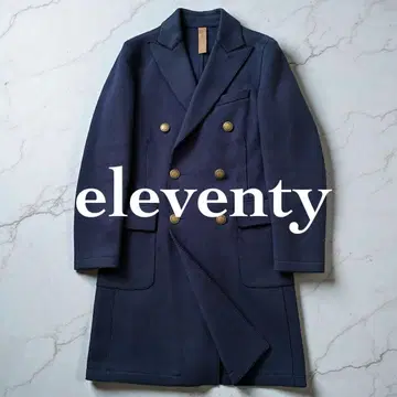 eleventy 체스터 코트 더블 브레스트 골드 버튼 이탈리아제 46