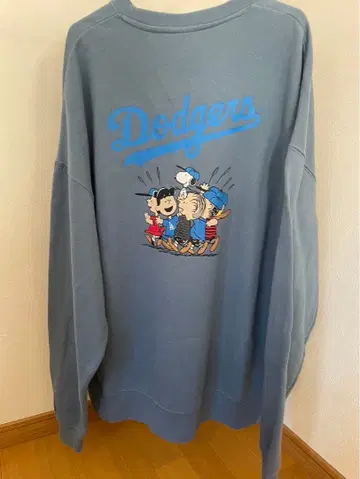 프릭스스토어 PEANUTS 다저스 맨투맨 콜라보 L 블루