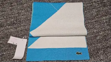 미사용품 라코스테 LACOSTE 아가일 니트 머플러