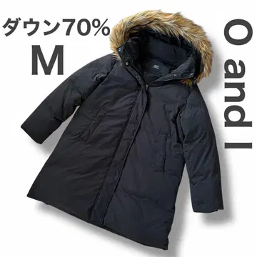 오앤아이 롱 다운 코트 다운 자켓 블랙 퍼 포함 M 새상품급