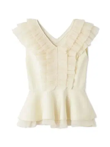 미사용 새상품 snidel 프릴 페플럼 슬리브리스 니트 풀오버