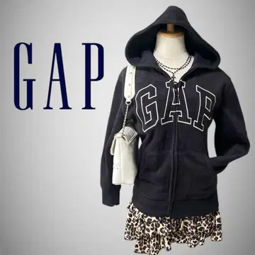 GAP 갭 지퍼 후드티 블랙 Y2K 헤이세이 갸루 그런지