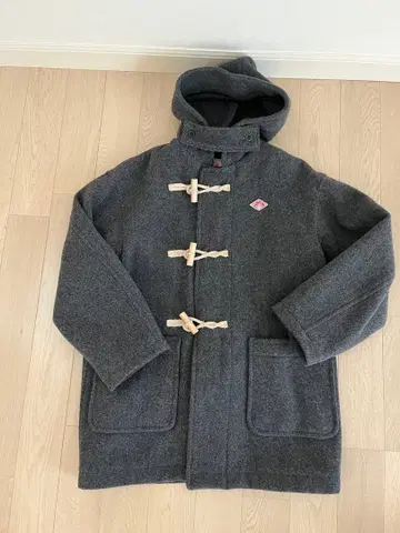 단톤 그레이 더플 코트 후드 부착 36 사이즈