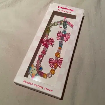 SKINNYDIP 비즈 스트랩 우사하나 산리오 폰 스트랩