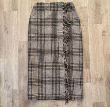 [ 로라 애슐리 ] 울 프린지 스커트