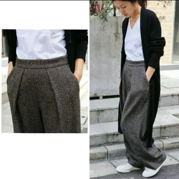 IENA 헤링본 트위드 와이드 팬츠 36 스픽 앤 스팬 좋아하시는 분께도
