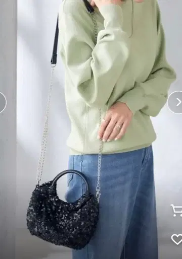 [ 새상품급 ] 스팽글 키라키라 블랙 2way 숄더백