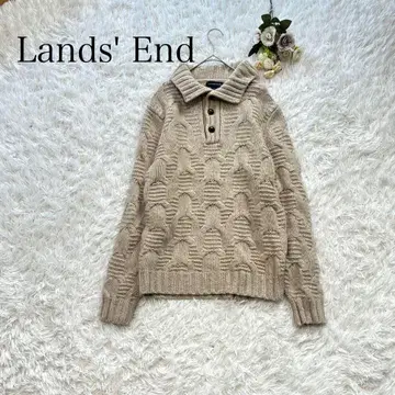 LAND'S END 랜드스엔드 케이블 니트 스웨터 알파카 혼방 L