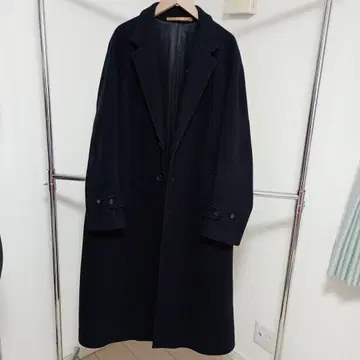 SCYE BASICS 네이비 캐시미어 코트 38