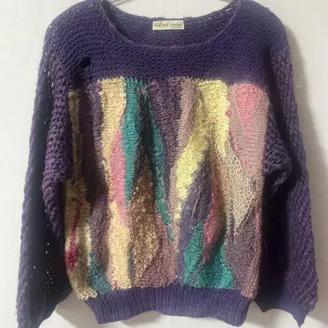 Benedicte Giersing [ M ] 니트 스웨터 퍼플 빈티지