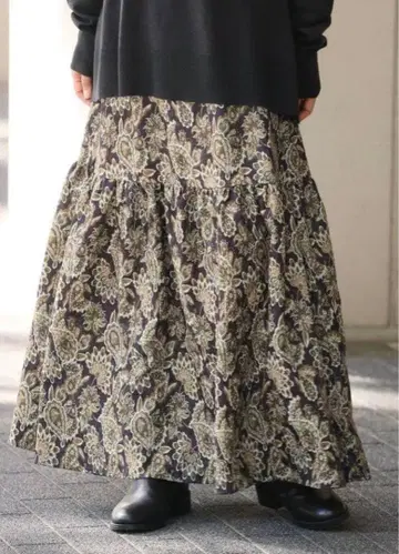 [ journal standard relume ] 자카드 페이즐리 스커트