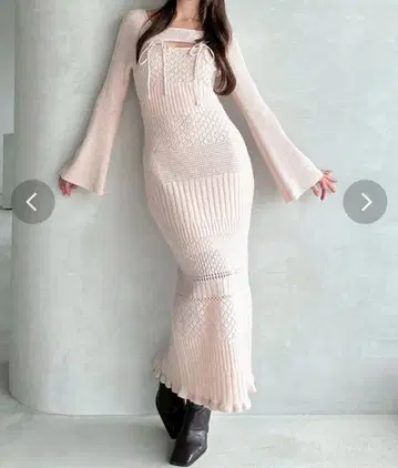 크로셰 니트 타이트 원피스