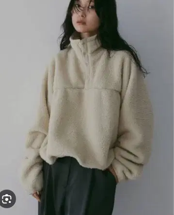 anuke 안누크 보아 블루종 하프 지퍼