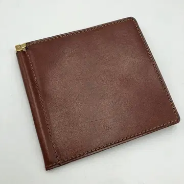 새상품급 인디드 머니클립 지갑 가죽 다크 브라운