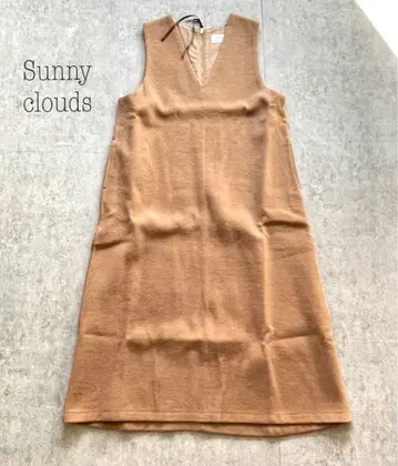 써니클라우드 Sunny clouds 슬리브리스 원피스 L 카멜