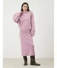 Mila Owen 드레이프 넥 니트 셋업