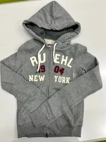 RUEHL 그레이 풀 집업 후드티 XS
