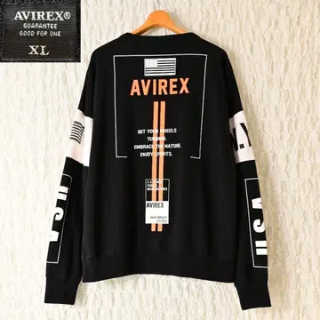 U3 Men XL AVIREX 아비렉스 블랙 긴팔 T셔츠