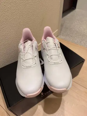 미사용 새상품 FOOTJOY 여성용 골프화 화이트/핑크