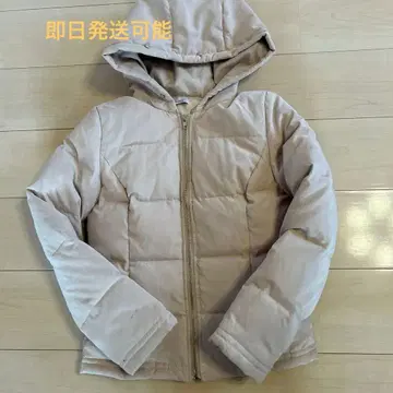 LIPSERVICE 후드 부착 베이지 다운 자켓