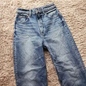 MOUSSY 하이웨스트 스트레이트 와이드 데님