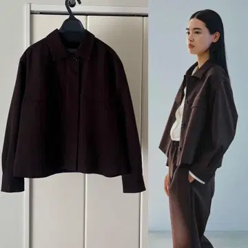 2024AW 마가렛 하우엘 울 셔츠 자켓 브라운