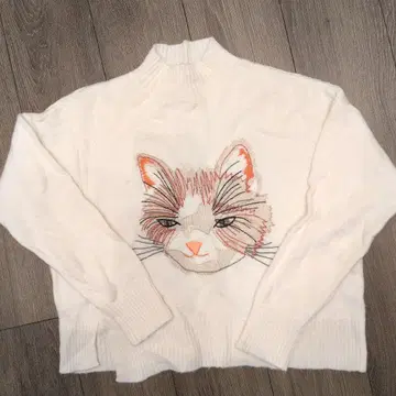 앤솔로지 고양이 자수 스웨터