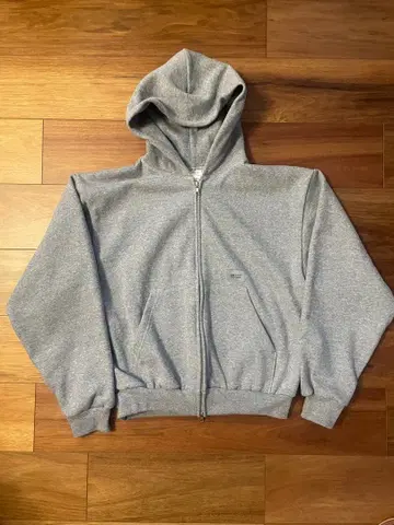 MINE 마인 그레이 더블 집업 후드티 후드 부착