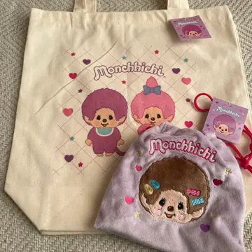 땡큐마트 몬치치 콜라보 토트백 복슬복슬 복조리