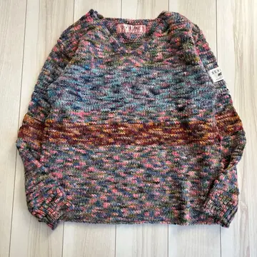 예쁜 SEXTET IMP. 컬러풀 그라데이션 빈티지 모헤어