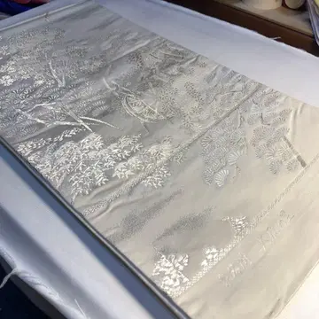 후쿠로 오비 순수 실크 중고품 증서 포함