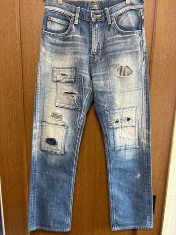 Lee 데미지 패치워크 가공 데님 팬츠