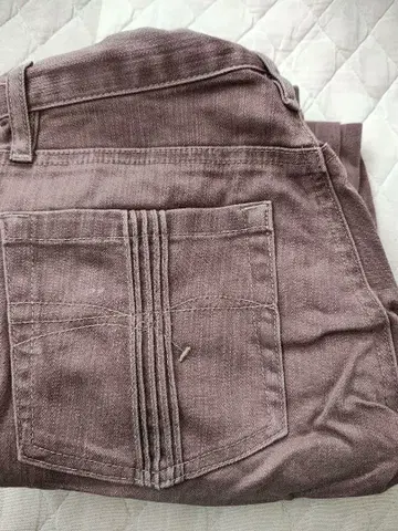 00s fairygrunge 핀턱 레이스 스티치 데님 옅은 브라운 64