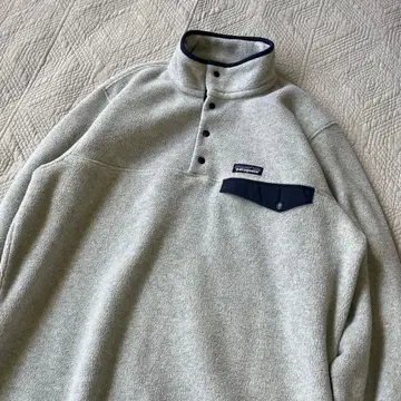 플리스 자켓 하프 지퍼 보라색 그레이