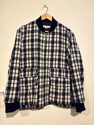 BEAUTY&YOUTH by TUBE 체크 무늬 지퍼 자켓 M