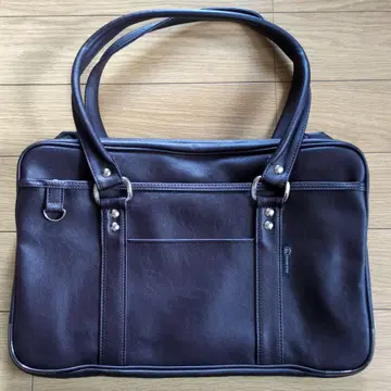 다크 브라운 인조 가죽 스쿨 백