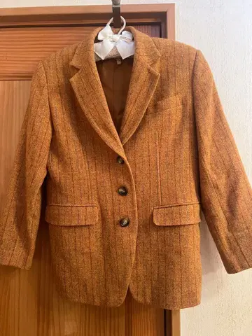 테일러드 자켓 브라운 오렌지 계열 사이즈 7