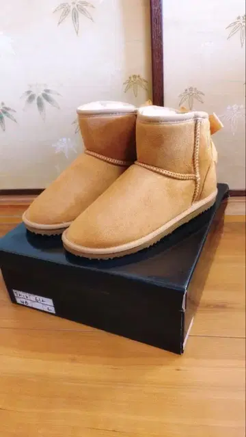 에스페란자 리본 포함 카멜 어그 부츠 L