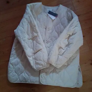 LOWRYS FARM 에어 써멀 퀼팅 블루종 아이보리