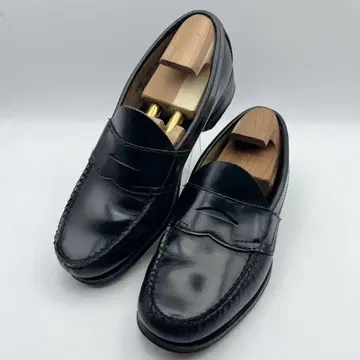 어퍼 새상품급 G.H. Bass 로건 유리 가죽 로퍼 블랙 6.5D