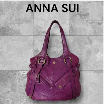 ANNA SUI 퍼플 가죽 숄더백