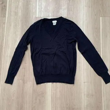 가격 인하 DRIES VAN NOTEN V넥 스웨터 네이비